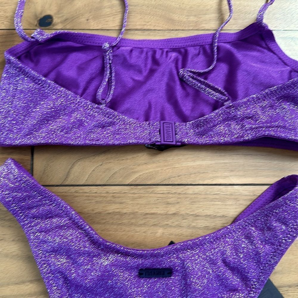 TRIANGL- MICA CHEEKY VIOLET SPARKLE SET NO BAG NEW WITH TAGS 💜 - Picture 5 of 5